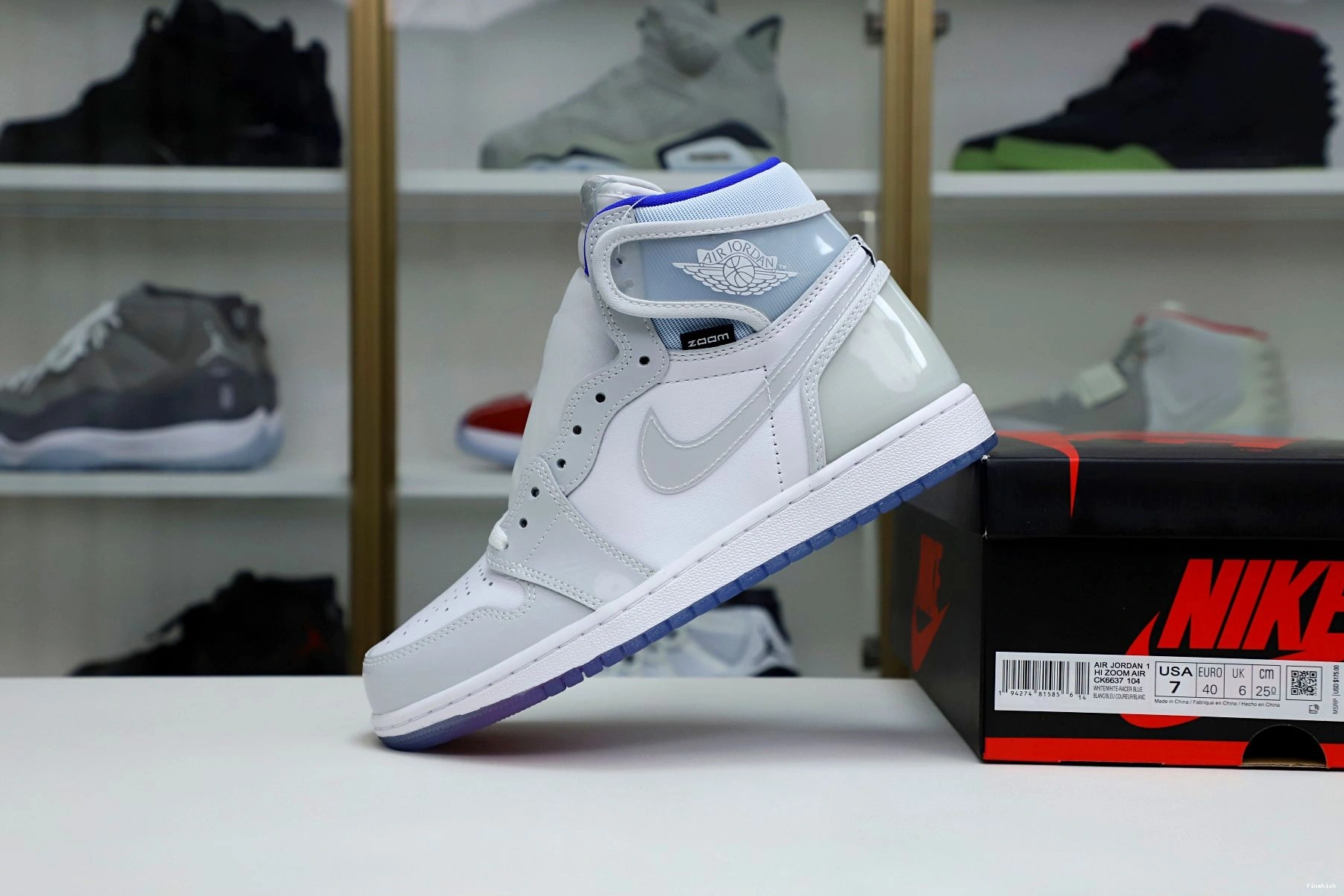 ZOOM AIR HIGH JORDAN 1 'RACER BLUE' 0929